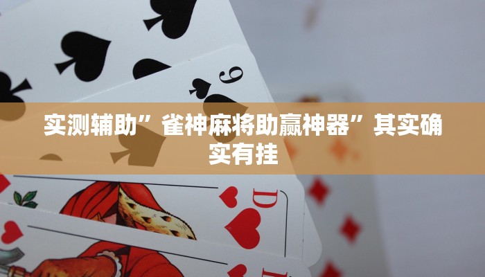 实测辅助”雀神麻将助赢神器”其实确实有挂